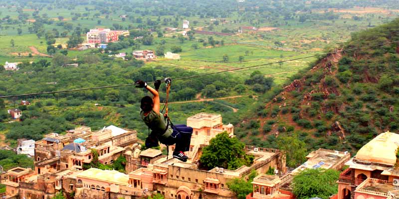 Zip Line ride in Neemrana