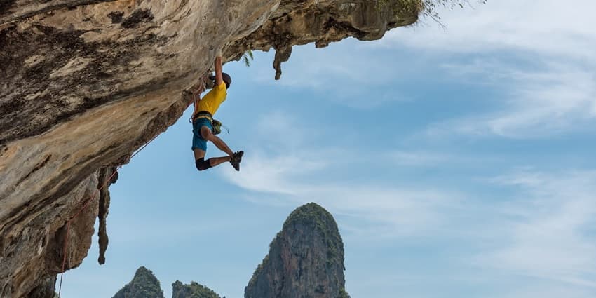 Rock climbing on Shey Rock (Ladakh)